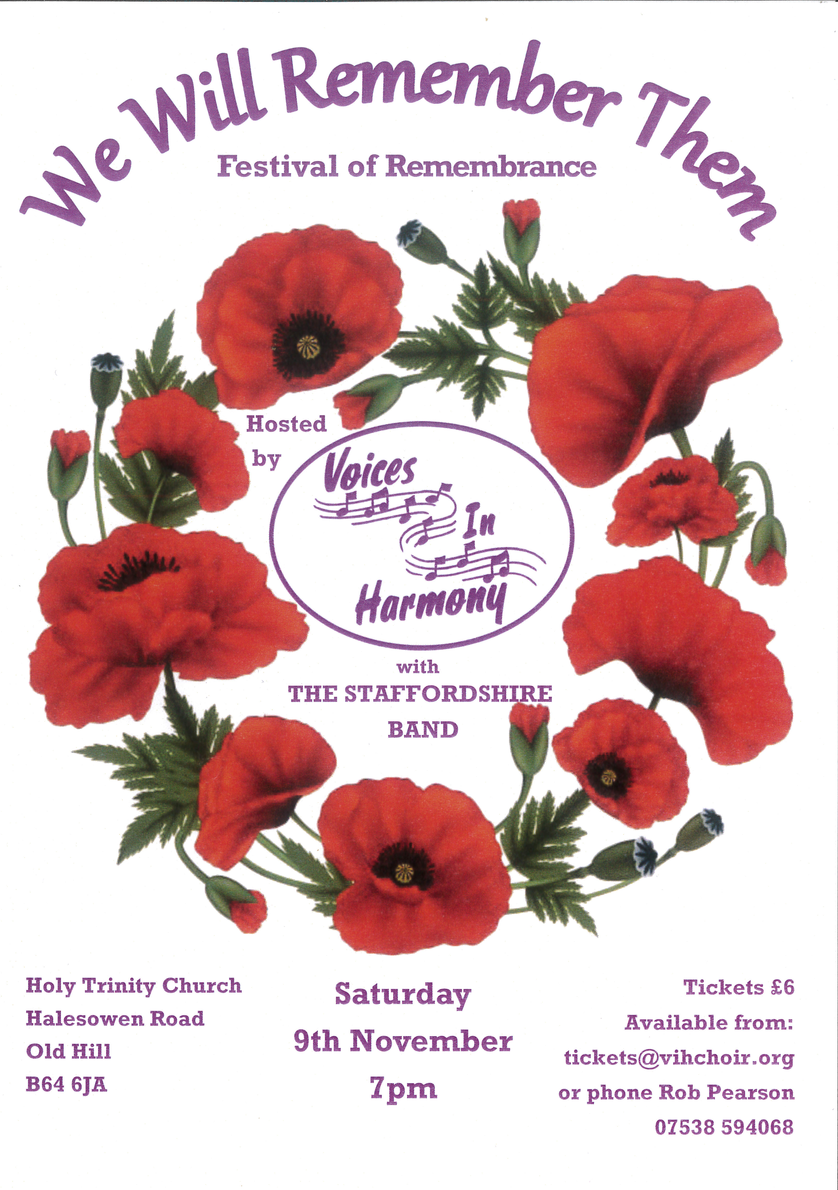 Festival of rememberance flyer