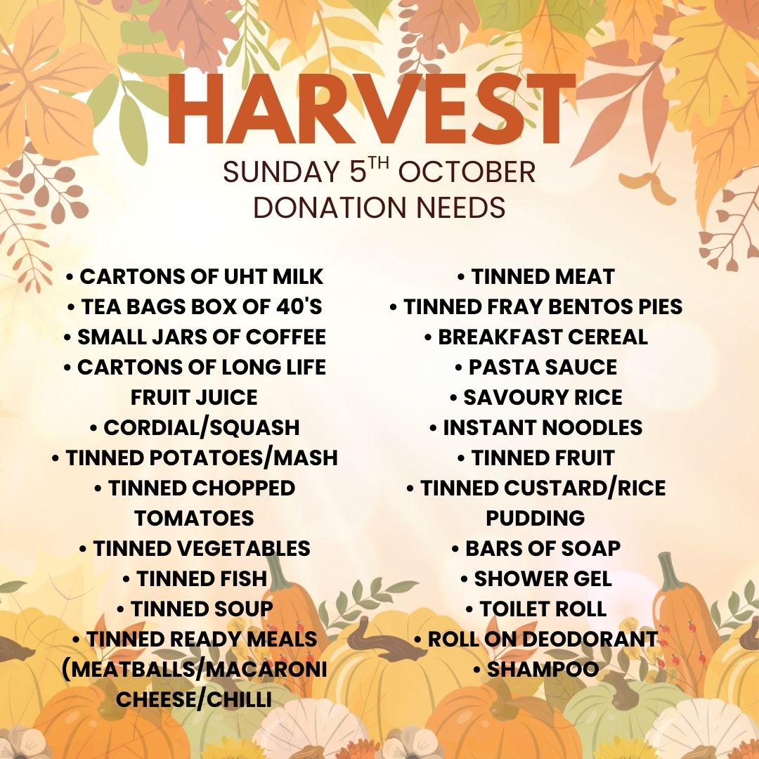 Harvest Social donation needs